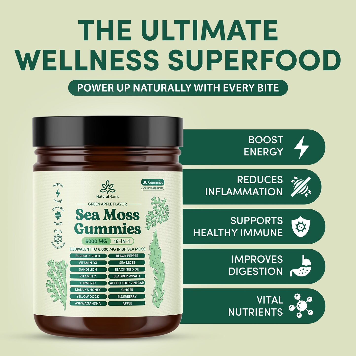 Sea Moss 16-In-1 Gummies (Subscribe & Save)
